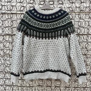 Vintage Woolrich Fair Isle Knit Gorpcore Sweater Maroon Green Navy Gray L?